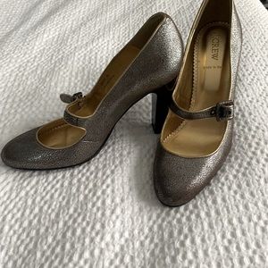 J. Crew Metallic Maryjane Heels - 10